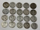 Mixed Walking Liberty Half Dollar Roll 20 Circulated 90% Silver Coins $10 Face