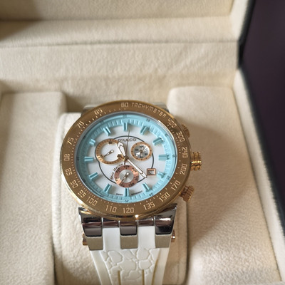 Mulco Marine Women s Quartz Chronograph Tachymeter 44mm Silicone Strap Watch