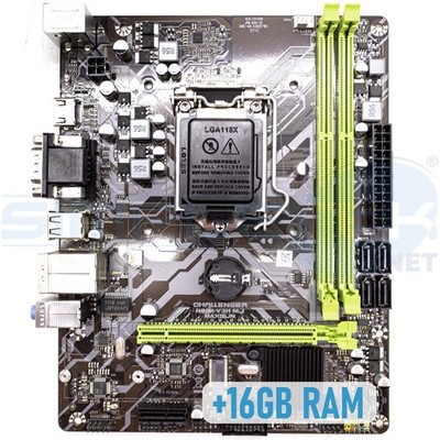 Mainboard H81m Matx Core I3 4130 Cpu Vierte Gen 16GB Ram LGA 1150 M.2 Nvme