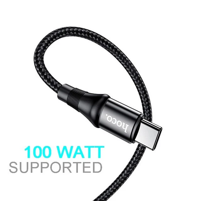Hoco Cavo Usb-c Fast Charge 1m Fino 100w Black Per Huawei P30 Pro New Edition - Immagine 3 di 4