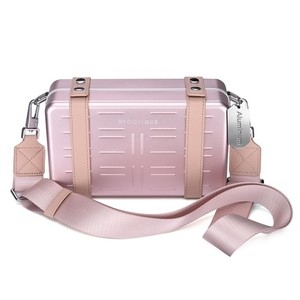 Byootique Aluminum Mini Crossbody Bag with Adjustable Strap for Travel,Pink