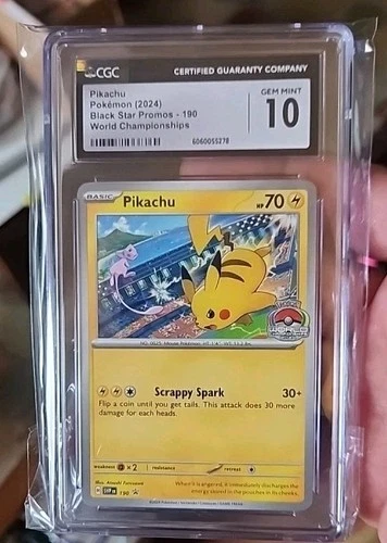 Pokemon Black Star Promos SVP EN Pikachu #190 CGC 10!!! Fast Shipping!