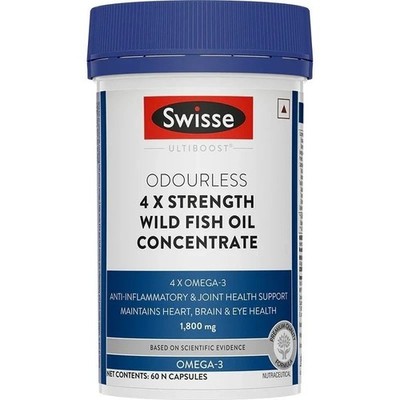 Swisse 4X Strength Fish Oil 1800mg Omega 3 - 60N