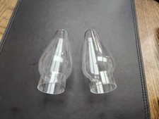 2 off Vintage Gem Pine Paraffin Oil Lamp Chimneys ..NOS