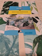 New Fabric Tablecloth Tropical Leaf Print 69" x 102"