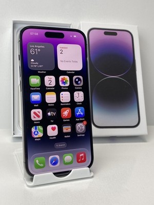 Apple iPhone 14 Pro A2650 256GB Deep Purple Unlocked phone Intact condition