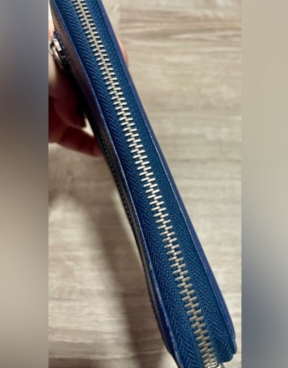◆YESEYESEE◆ CLogo LS Navy YS240TTSLT01NAV LODIS Navy Blue Large Leather Zip Around Wallet | eBay