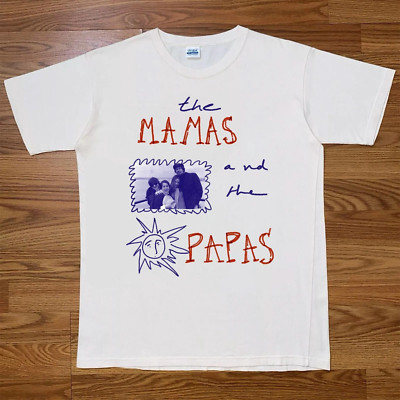 The Mamas and the Papas Heavy Cotton White Full Size T Shirt For Men AG162
