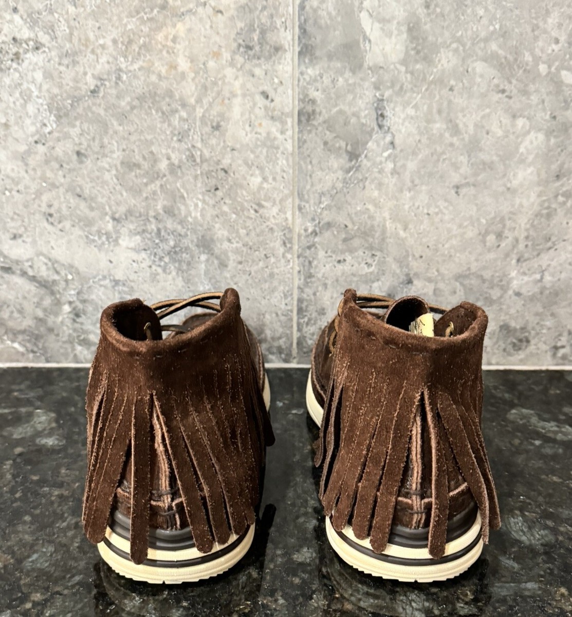 VISVIM Men's 'Voyageur Moc Shaman-Folk' Suede Moccasin Sneakers