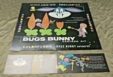 Rare Buggs Bunny Cartoon Kit Colorform Printers Proof For Colorforms Box and Set