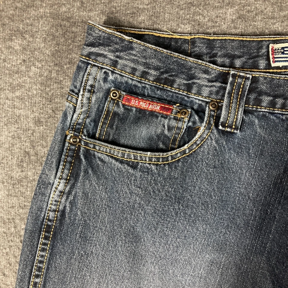 Vintage Y2K U.S. Polo Assn. Baggy Wide Leg Jeans Mens 38X30(fits 36X27 - Image 2 of 4