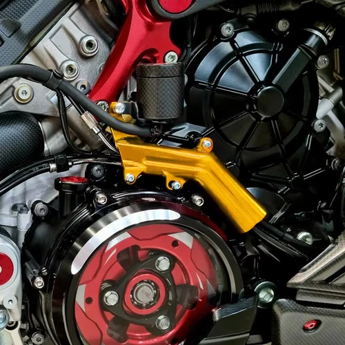Supporto liquido freno posteriore accessori supporto olio per Ducati Streetfighter V4 V4S - Foto 5 di 10