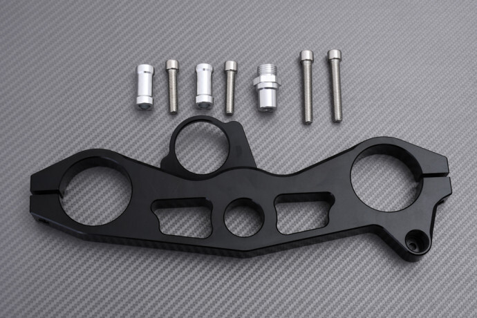 Té supérieur KAWASAKI ZX6R alu noir idéal pour vos journées sur circuit