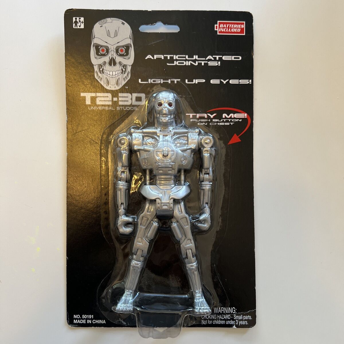 Universal Studios T2-3D Terminator 2 Figure Light Up Eyes Universal Studios T2-3D Terminator 2 Figure Light Up Eyes