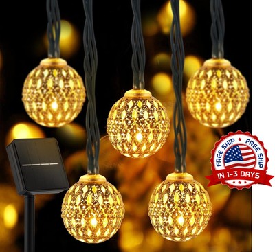 60 LED Luces solares LED de patio prueba de agua Luces para jardines exteriores