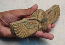 RARE ANCIENT EGYPTIAN ANTIQUE WINGED SCARAB Pharaonic Egyptian Beetle Statue