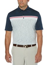 Callaway Men's Opti-dri Short Sleeve Color Block Polo Shirt Peacoat XL