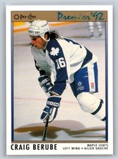 1991-92 O-Pee-Chee Premier #47 Craig Berube Toronto Maple Leafs