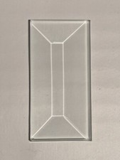 Rectangular Glass Bevel. Clear. 1"x2".
