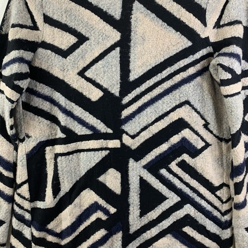 Lucky Brand Pullover Damen M schwarz blau geometrisch aztekisch drapiert gemütlich Outdoor Hütte - Bild 8 von 13