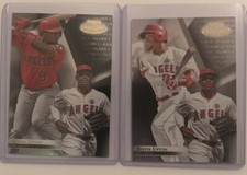 2018 Topps Gold Label Justin Upton 2 Card Lot Class 1 Black Class 2 Base Angels 