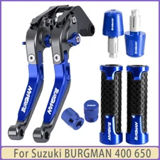 Motorcycle Handle Grips Cap Brake Clutch Levers Set For Suzuki BURGMAN 400 650