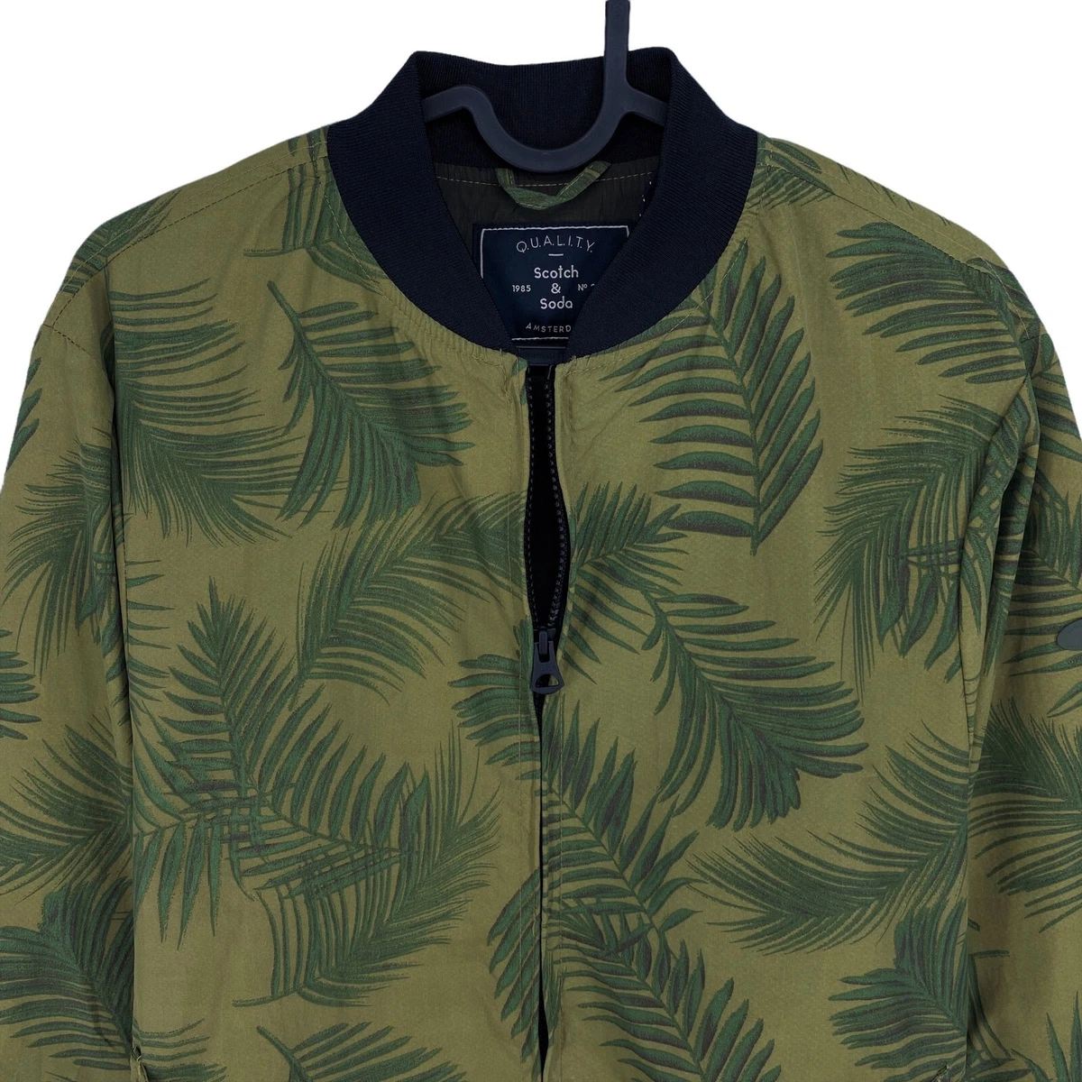 Scotch and soda green bomber jacket clearance