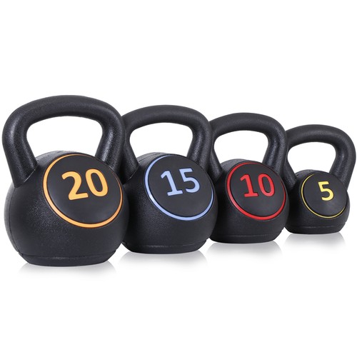 Kettlebell Set 4 Piece Strength Training KettleBells Weight Set 5,10,15 and 20lb - Picture 14 of 24