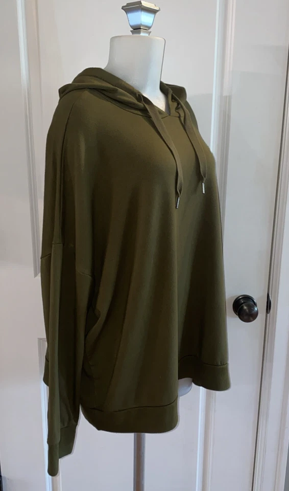 Universal Standard Amy Pullover Green Soft Knit Hoodie Womens- Size  L (22-24) - Image 4 of 4