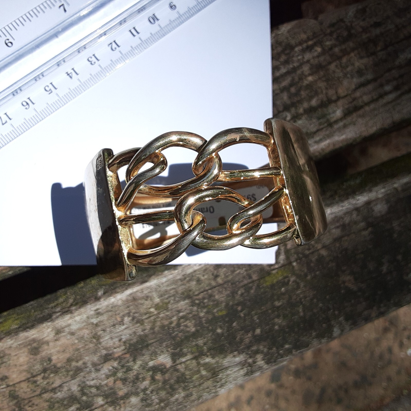 Gold Plated Givenchy  Double Chain Statement Bang… - image 5