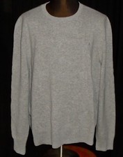 NWT MEN'S CALVIN KLEIN GRAY CREW NECK MERINO WOOL BLEND SWEATER Size: 2XL 98 
