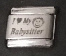 I Heart Love My Babysitter WHOLESALE LASER ITALIAN CHARM Link 9MM L1 Style B