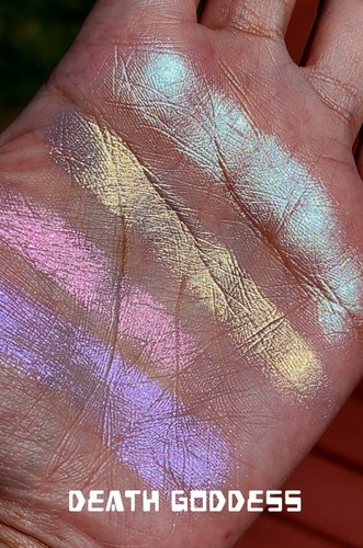 Eyeshadow & Highlighter PALETTE 4 Iridescent Duochromes Shades GODDESS - Picture 2 of 4