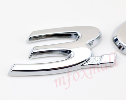 Chrome Metal V6+3.0 Badge Emblem Logo 3D Sticker Decal Car Body Engine Trim 2pcs - Picture 10 of 11