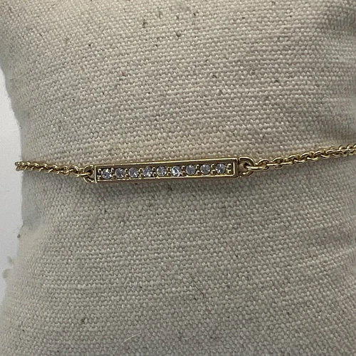 Bracciale catena barra cristallo tono oro KATE SPADE