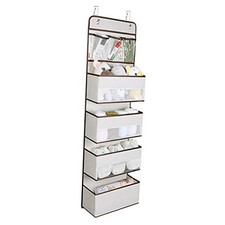 Door Hanging Organizer Nursery Closet Cabinet Baby Storage 5 Layers - Beige