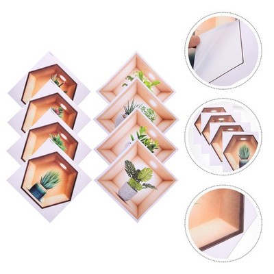 8 Sheets Wanddekorationen Blumen Wandtattoos Dekorative Wandaufkleber