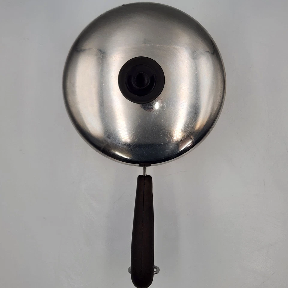 Vintage Revere Ware Saucepan 1 Quart Stainless Steel Copper Bottom 1801 USA - Image 3 of 4