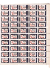 SET OF 6 U.S. SHEETS OF 50 SCOTT#1139-#1144 4ct AMERICAN CREDO ISSUE MNH