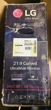 LG 34UC98-W 34" IPS LED Curved HD 21:9 UltraWide FreeSync Monitor - New Sealed