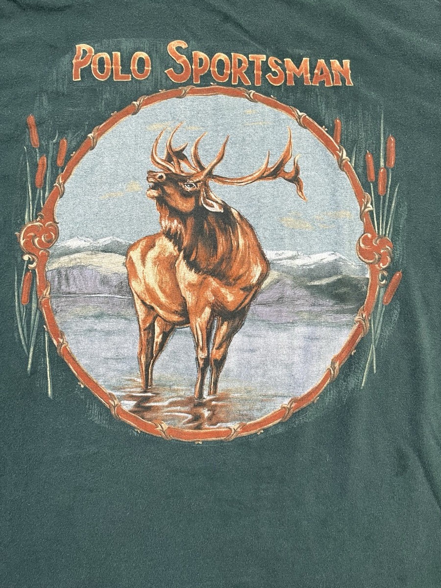 VTG Ralph Lauren Polo Sportsman Shirt Mens Sz XL Green Country