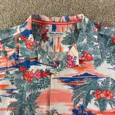 Camisa Tommy Bahama Coconut Point Para Hombres L Coral Tropical IslandZone Aloha Luau