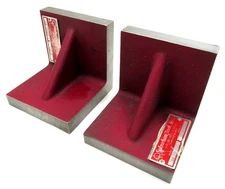 PAIR OF SUBURBAN 4'' x 4'' x 4'' PRECISION GROUND ANGLE PLATES - #PAW-040404-G