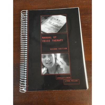 Pro-Ed Manual of Voice Therapy Textbook 2nd Edition Black Spiral Bound Clinical