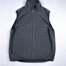 Made in USA Vintage Nautica Mens XL Gray Fleece Full Zip Vest Sleeveless Jacket