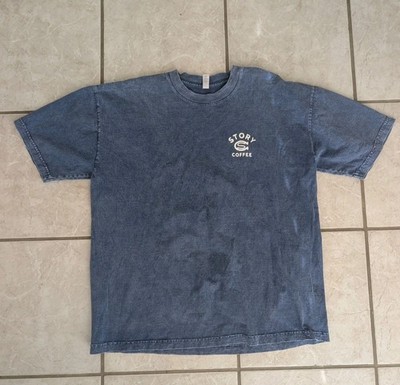 Story Coffee Livermore CA T-Shirt XL Los Angeles Apparel 6.5oz Bucking Bronco