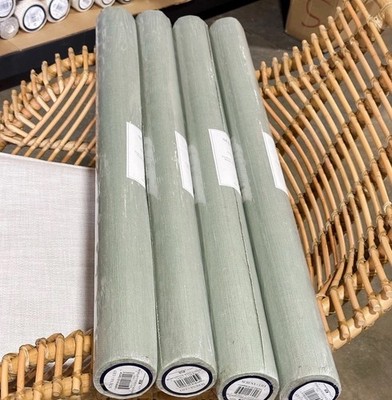 NEW Serena & Lily Grasscloth Wallcovering-Cactus Green