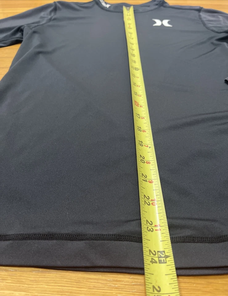 Camisa de Surf Hurley One & Only Natación Protección contra Erupciones Hombres Pequeña Negra Manga Larga UPF 40+ Foto 3 de 4