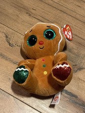 Ty Beanie Boos ~ CRUMBLE the Holiday Gingerbread Man 6" NEW with Tags