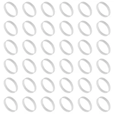 60Pcs Silicone Rubber Bands,30mm/1.2" Rubber Bands Rings Cable Ties, White